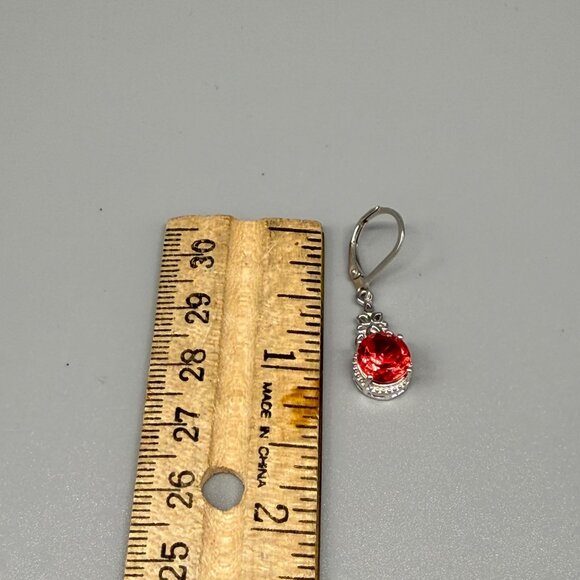 New Karis STS Orange Stone Dangle Drop Earrings Lever Back Closure Mother's Day - Picture 5 of 5